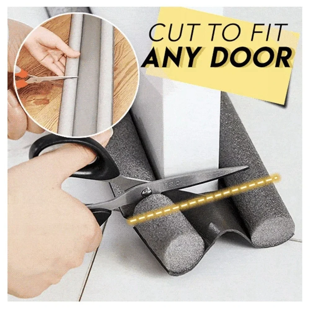 Door Draft Stopper Weather Stripping Noise Blocker- Brown Color 36inch